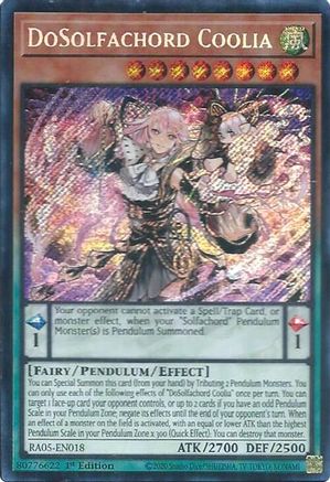 DoSolfachord Coolia (Secret Rare) (RA05-EN018) - Rarity Collection 5 1st Edition Rarity Collection 5 Yugioh Single Squirtle Squad Card Shop.
