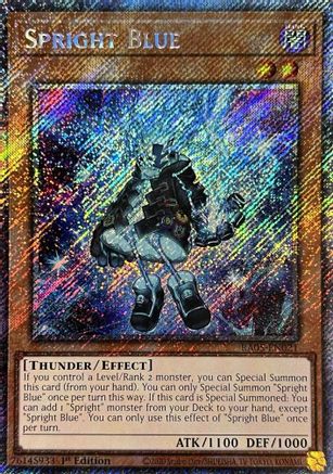 Spright Blue (Platinum Secret Rare) (RA05-EN021) - Rarity Collection 5 1st Edition Rarity Collection 5 Yugioh Single Squirtle Squad Card Shop.