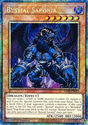 Bystial Saronir (Platinum Secret Rare) (RA05-EN023) - Rarity Collection 5 1st Edition Rarity Collection 5 Yugioh Single Squirtle Squad Card Shop.