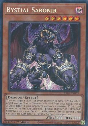 Bystial Saronir (Secret Rare) (RA05-EN023) - Rarity Collection 5 1st Edition Rarity Collection 5 Yugioh Single Squirtle Squad Card Shop.