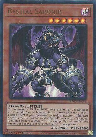 Bystial Saronir (Ultra Rare) (RA05-EN023) - Rarity Collection 5 1st Edition Rarity Collection 5 Yugioh Single Squirtle Squad Card Shop.