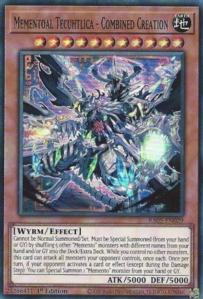 Mementoal Tecuhtlica - Combined Creation (RA05-EN029) - Rarity Collection 5 1st Edition Rarity Collection 5 Yugioh Single Squirtle Squad Card Shop.