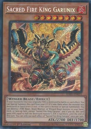 Sacred Fire King Garunix (Secret Rare) (RA05-EN031) - Rarity Collection 5 1st Edition Rarity Collection 5 Yugioh Single Squirtle Squad Card Shop.