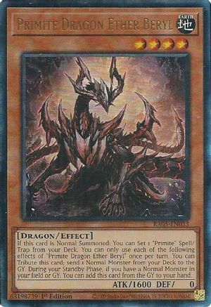 Primite Dragon Ether Beryl (Ultimate Rare) (RA05-EN033) - Rarity Collection 5 1st Edition Rarity Collection 5 Yugioh Single Squirtle Squad Card Shop.