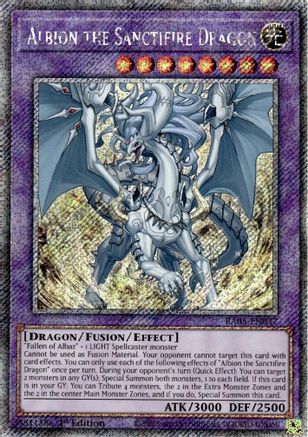 Albion the Sanctifire Dragon (Platinum Secret Rare) (RA05-EN037) - Rarity Collection 5 1st Edition Rarity Collection 5 Yugioh Single Squirtle Squad Card Shop.
