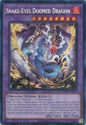 Snake-Eyes Doomed Dragon (Secret Rare) (RA05-EN039) - Rarity Collection 5 1st Edition Rarity Collection 5 Yugioh Single Squirtle Squad Card Shop.
