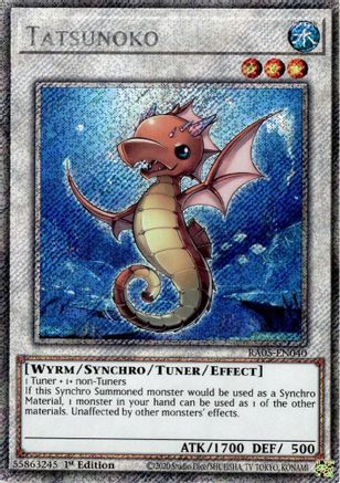 Tatsunoko (Platinum Secret Rare) (RA05-EN040) - Rarity Collection 5 1st Edition Rarity Collection 5 Yugioh Single Squirtle Squad Card Shop.