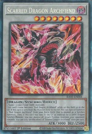 Scarred Dragon Archfiend (Collector's Rare) (RA05-EN044) - Rarity Collection 5 1st Edition Rarity Collection 5 Yugioh Single Squirtle Squad Card Shop.