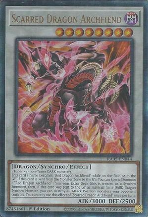 Scarred Dragon Archfiend (Ultimate Rare) (RA05-EN044) - Rarity Collection 5 1st Edition Rarity Collection 5 Yugioh Single Squirtle Squad Card Shop.