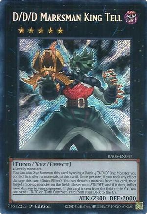 D/D/D Marksman King Tell (Secret Rare) (RA05-EN047) - Rarity Collection 5 1st Edition Rarity Collection 5 Yugioh Single Squirtle Squad Card Shop.