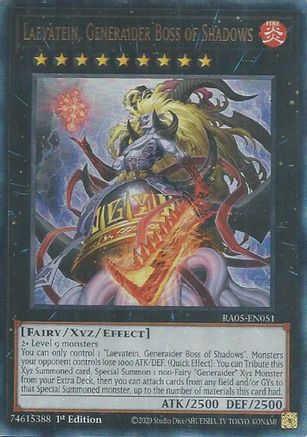 Laevatein, Generaider Boss of Shadows (Ultimate Rare) (RA05-EN051) - Rarity Collection 5 1st Edition Rarity Collection 5 Yugioh Single Squirtle Squad Card Shop.