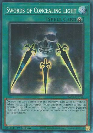 Swords of Concealing Light (Collector's Rare) (RA05-EN059) - Rarity Collection 5 1st Edition Rarity Collection 5 Yugioh Single Squirtle Squad Card Shop.
