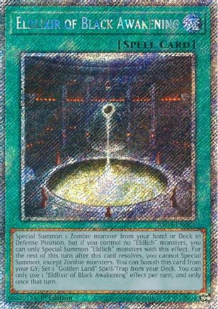 Eldlixir of Black Awakening (Platinum Secret Rare) (RA05-EN065) - Rarity Collection 5 1st Edition Rarity Collection 5 Yugioh Single Squirtle Squad Card Shop.
