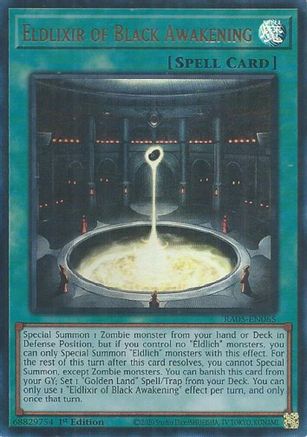 Eldlixir of Black Awakening (Ultra Rare) (RA05-EN065) - Rarity Collection 5 1st Edition Rarity Collection 5 Yugioh Single Squirtle Squad Card Shop.