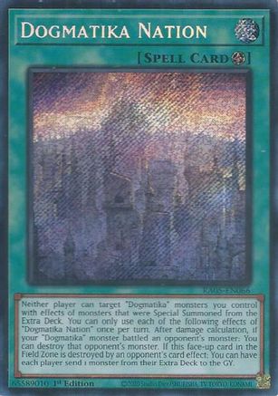 Dogmatika Nation (Secret Rare) (RA05-EN066) - Rarity Collection 5 1st Edition Rarity Collection 5 Yugioh Single Squirtle Squad Card Shop.