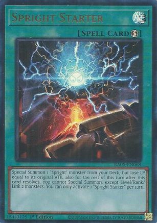 Spright Starter (Ultra Rare) (RA05-EN068) - Rarity Collection 5 1st Edition Rarity Collection 5 Yugioh Single Squirtle Squad Card Shop.