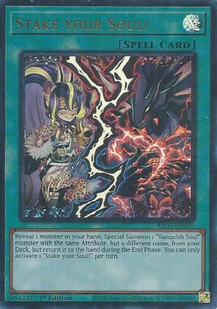 Stake your Soul! (Ultra Rare) (RA05-EN069) - Rarity Collection 5 1st Edition Rarity Collection 5 Yugioh Single Squirtle Squad Card Shop.