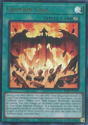 Crimson Gaia (Ultra Rare) (RA05-EN070) - Rarity Collection 5 1st Edition Rarity Collection 5 Yugioh Single Squirtle Squad Card Shop.