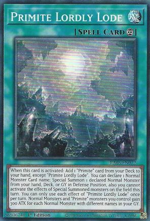 Primite Lordly Lode (RA05-EN072) - Rarity Collection 5 1st Edition Rarity Collection 5 Yugioh Single Squirtle Squad Card Shop.