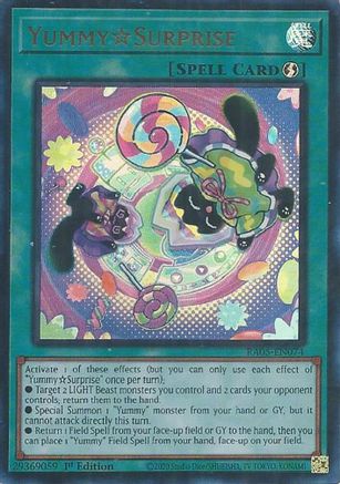 YummySurprise (Ultra Rare) (RA05-EN074) - Rarity Collection 5 1st Edition Rarity Collection 5 Yugioh Single Squirtle Squad Card Shop.