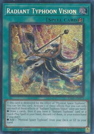 Radiant Typhoon Vision (Secret Rare) (RA05-EN075) - Rarity Collection 5 1st Edition Rarity Collection 5 Yugioh Single Squirtle Squad Card Shop.