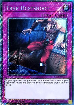 Trap Dustshoot (Platinum Secret Rare) (RA05-EN077) - Rarity Collection 5 1st Edition Rarity Collection 5 Yugioh Single Squirtle Squad Card Shop.