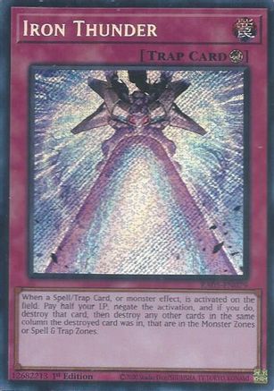 Iron Thunder (Secret Rare) (RA05-EN079) - Rarity Collection 5 1st Edition Rarity Collection 5 Yugioh Single Squirtle Squad Card Shop.