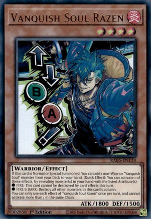 Vanquish Soul Razen (Stamp) (RA05-EN134) - Rarity Collection 5 1st Edition Rarity Collection 5 Yugioh Single Squirtle Squad Card Shop.