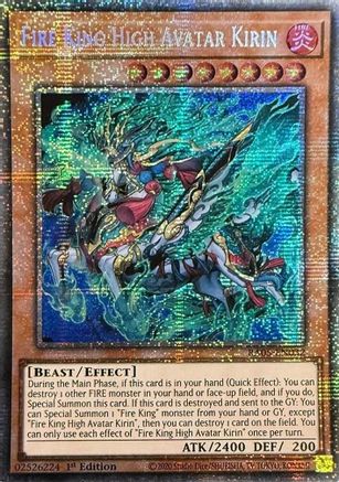 Fire King High Avatar Kirin (Starlight Rare) (RA05-EN032) - Rarity Collection 5 1st Edition Rarity Collection 5 Yugioh Single Squirtle Squad Card Shop.