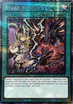 Stake Your Soul! (Starlight Rare) (RA05-EN069) - Rarity Collection 5 1st Edition Rarity Collection 5 Yugioh Single Squirtle Squad Card Shop.