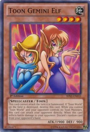 Toon Gemini Elf (BP02-EN033) - Battle Pack 2: War of the Giants Unlimited Battle Pack 2: War of the Giants Yugioh Single Squirtle Squad Card Shop.