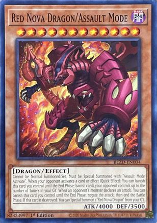 Red Nova Dragon/Assault Mode (BLZD-EN004) - Blazing Dominion 1st Edition Blazing Dominion Yugioh Single Squirtle Squad Card Shop.