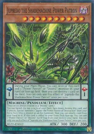 Jupredo the Shademachine Power Patron (BLZD-EN012) - Blazing Dominion 1st Edition Blazing Dominion Yugioh Single Squirtle Squad Card Shop.