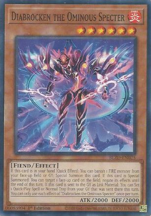 Diabrocken the Ominous Specter (BLZD-EN025) - Blazing Dominion 1st Edition Blazing Dominion Yugioh Single Squirtle Squad Card Shop.