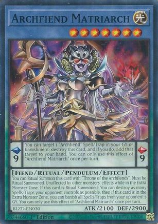 Archfiend Matriarch (BLZD-EN030) - Blazing Dominion 1st Edition Blazing Dominion Yugioh Single Squirtle Squad Card Shop.