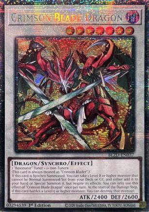 Crimson Blade Dragon (Starlight Rare) (BLZD-EN037) - Blazing Dominion 1st Edition Blazing Dominion Yugioh Single Squirtle Squad Card Shop.