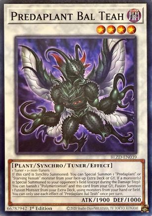 Predaplant Bal Teah (BLZD-EN039) - Blazing Dominion 1st Edition Blazing Dominion Yugioh Single Squirtle Squad Card Shop.