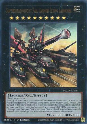 Superdreadnought Rail Cannon Flying Launcher (BLZD-EN044) - Blazing Dominion 1st Edition Blazing Dominion Yugioh Single Squirtle Squad Card Shop.