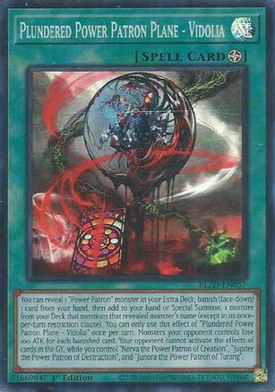 Plundered Power Patron Plane - Vidolia (BLZD-EN057) - Blazing Dominion 1st Edition Blazing Dominion Yugioh Single Squirtle Squad Card Shop.