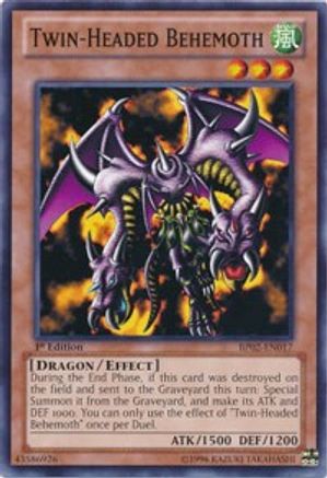 Twin-Headed Behemoth (BP02-EN017) - Battle Pack 2: War of the Giants Unlimited Battle Pack 2: War of the Giants Yugioh Single Squirtle Squad Card Shop.