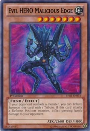 Evil HERO Malicious Edge (BP02-EN054) - Battle Pack 2: War of the Giants 1st Edition Battle Pack 2: War of the Giants Yugioh Single Squirtle Squad Card Shop.