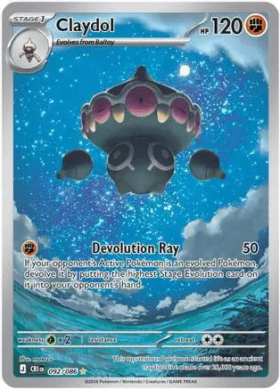 Claydol 092/086 – Chaos Rising – Illustration Rare Pokémon Card ME04: Chaos Rising Pokemon Single Squirtle Squad Card Shop.