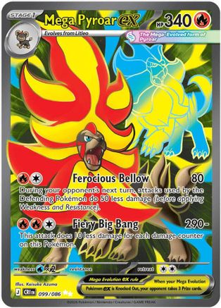 Mega Pyroar ex 099 (H) - Chaos Rising - UR