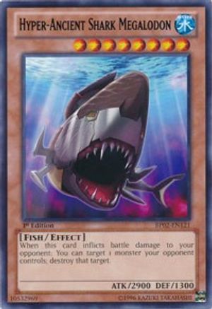 Hyper-Ancient Shark Megalodon (BP02-EN121) - Battle Pack 2: War of the Giants 1st Edition Battle Pack 2: War of the Giants Yugioh Single Squirtle Squad Card Shop.