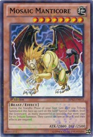 Mosaic Manticore (Mosaic Rare) (BP02-EN073) - Battle Pack 2: War of the Giants 1st Edition Battle Pack 2: War of the Giants Yugioh Single Squirtle Squad Card Shop.