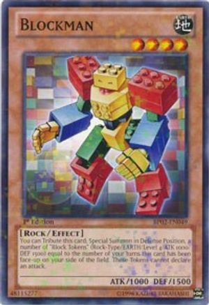 Blockman (Mosaic Rare) (BP02-EN049) - Battle Pack 2: War of the Giants Unlimited Battle Pack 2: War of the Giants Yugioh Single Squirtle Squad Card Shop.