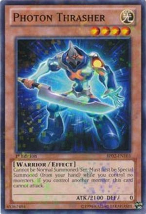 Photon Thrasher (Mosaic Rare) (BP02-EN103) - Battle Pack 2: War of the Giants 1st Edition Battle Pack 2: War of the Giants Yugioh Single Squirtle Squad Card Shop.