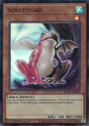 Substitoad (BLGG-EN054) - Battles of Legend: Glorious Gallery 1st Edition Battles of Legend: Glorious Gallery Yugioh Single Squirtle Squad Card Shop.