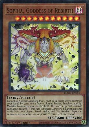 Sophia, Goddess of Rebirth (BLGG-EN056) - Battles of Legend: Glorious Gallery 1st Edition Battles of Legend: Glorious Gallery Yugioh Single Squirtle Squad Card Shop.