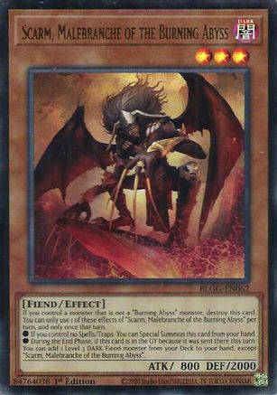 Scarm, Malebranche of the Burning Abyss (BLGG-EN062) - Battles of Legend: Glorious Gallery 1st Edition Battles of Legend: Glorious Gallery Yugioh Single Squirtle Squad Card Shop.
